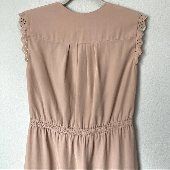 Rebecca Taylor Laser Cut Scalloped Feminine Flattering Dress - Picture 7 of 10
